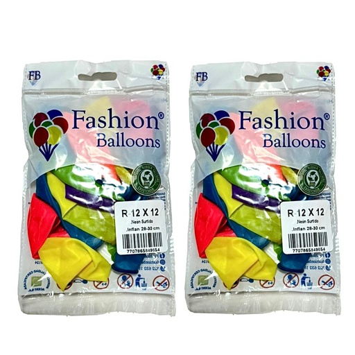 [849654] Bomba ballons r12x12 neon surtido