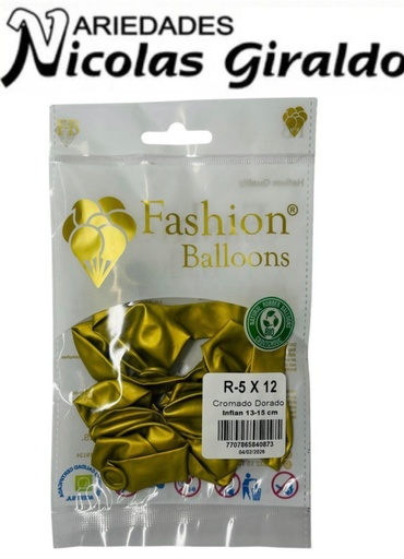 [840873] Bomba fashion ballons r5x12 cromado dorada