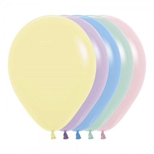 [847254] Bomba ballons r12x50 pastel surtido