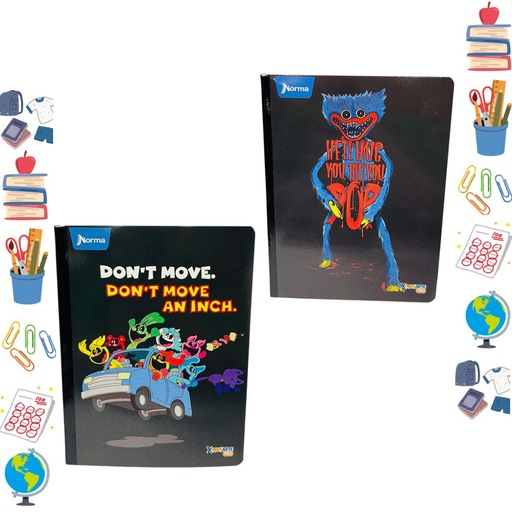 [572545] Cuaderno xpresarte cosido licencia poppy playtime 100H rayas  