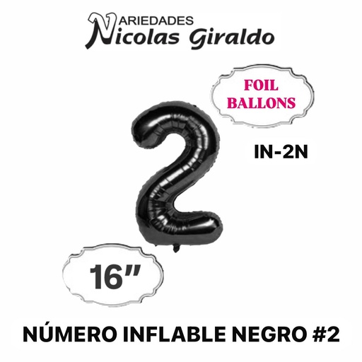 [DF-013] @Numero inflable negro #2