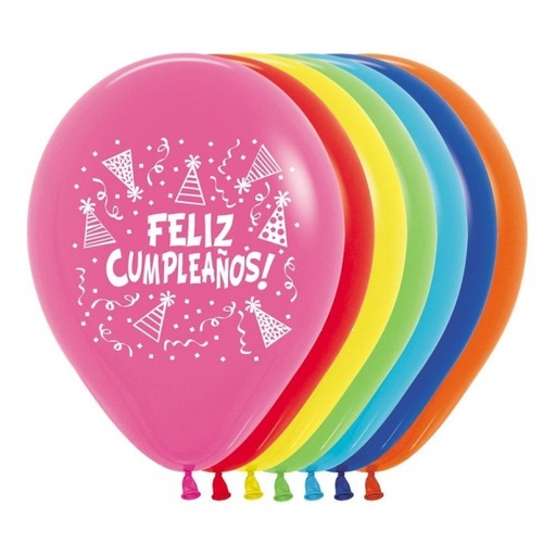 [IF1812] Bomba magictex estampada f.cumpleaños R12x12