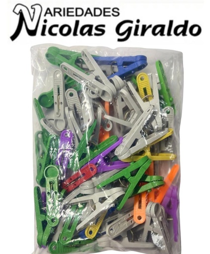 [P0036] Gancho pinza orquidea ropa x50