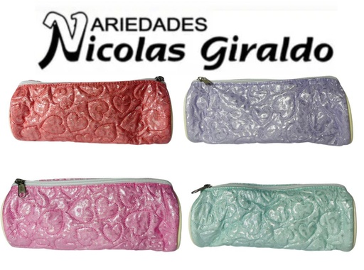 [SC0181] Cosmetiquera redonda corazon 