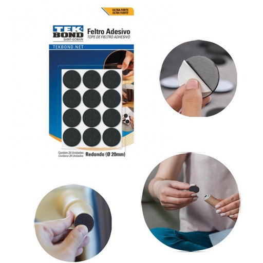 [262179] Feltro adhesivo redondo x24 20mm
