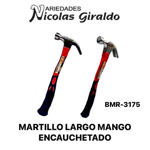 [BMR-3175] Martillo largo mango encauchetado