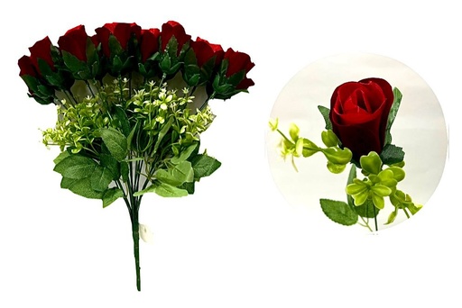 [PT26543] Flor ramo x18 roja 