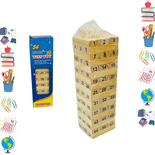 [PT18258] Didactico jenga pequeña numeros