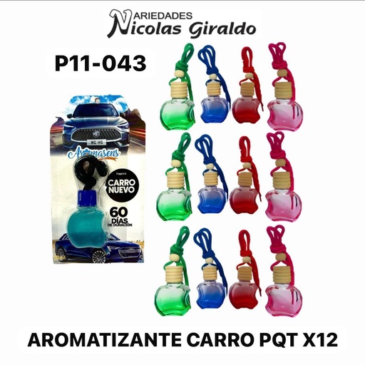 [P11-043] Aromatizante carro PQT X12