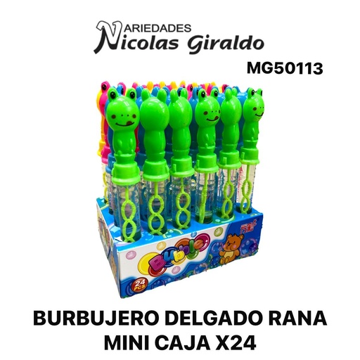 [MG50113] Burbujero delgado rana mini caja x24    