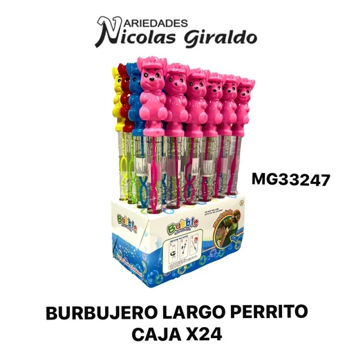 [MG33247] Burbujero largo perrito caja x24  