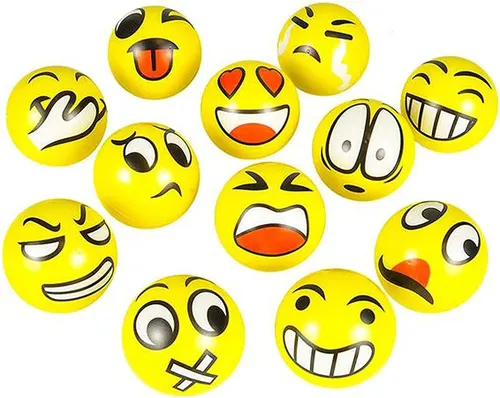 [A1026] Pelota relajante emoticon mediana x12 