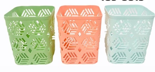 [CNG-057] Canasta decorativa plastica pastel cuadrada PQT X12