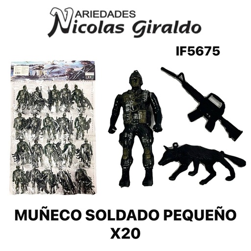 [IF5675] Muñeco soldado pequeño x20