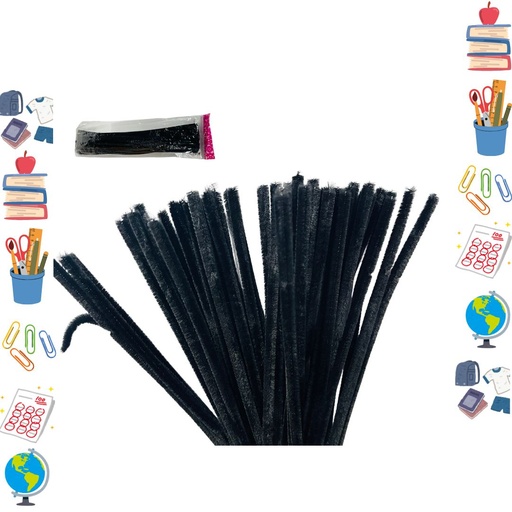 [SE4354] Limpia pipas escolar x50 negro 