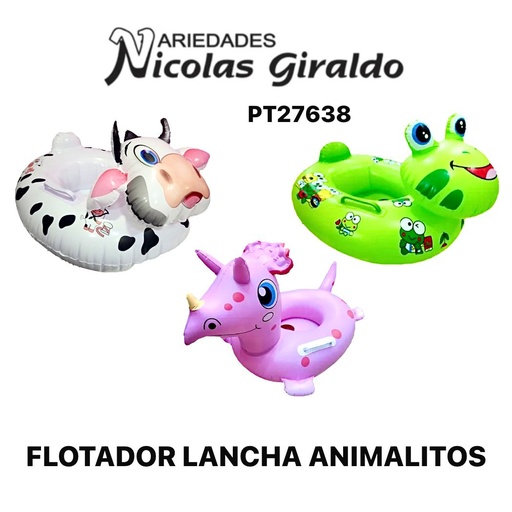 [PT27638] Flotador lancha animalitos 