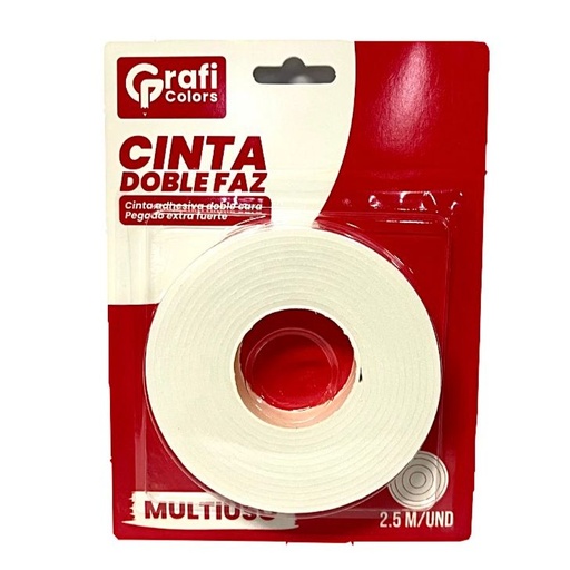 [GR185] Cinta doble faz grande roja  graficolor 