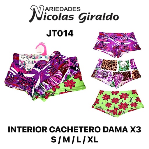 [JT014] Interior cachetero dama x3 S /M /L /XL
