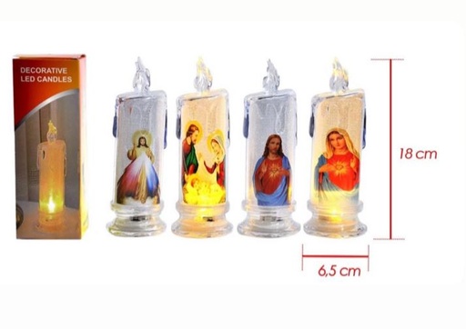 [PT25027] Vela pila redonda grande con imagen x1  