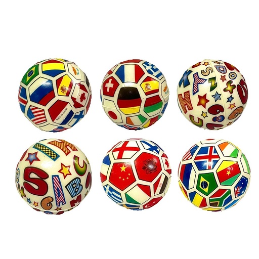 [PT26895] Pelota relajante estampada grande paq x6  