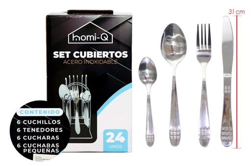 [HQ128] Set de cubiertos fino x24 piezas