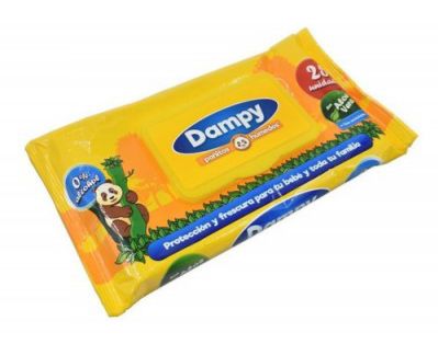 [P-002] Pañitos humedo dampy x25 amarillo 