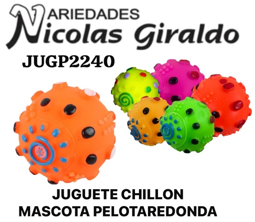 [JUGP2240] Juguete chillon mascota pelota redonda