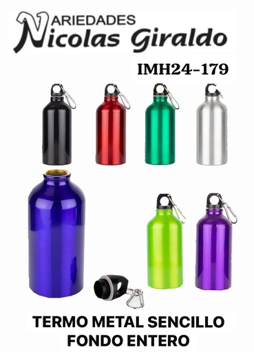 [IMH24-179] Termo metal sencillo fondo entero 