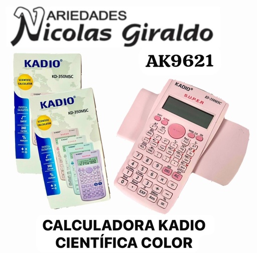 [AK9621] Calculadora kadio cientifica color (KD-82MSC) 