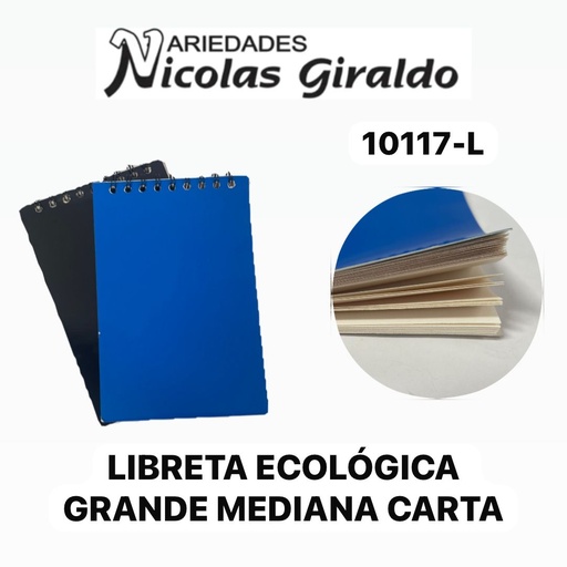 [10117-L] Libreta ecologica grande media carta