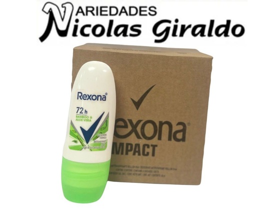 [69748745] Desodorante rexona mini roll-on dama bamboo CJ X6