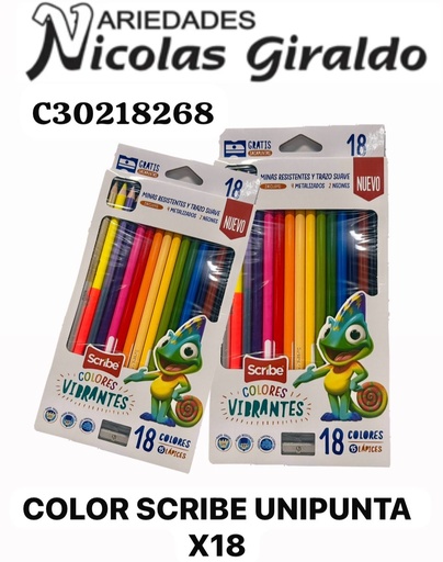 [C30218268] Color scribe unipunta x18
