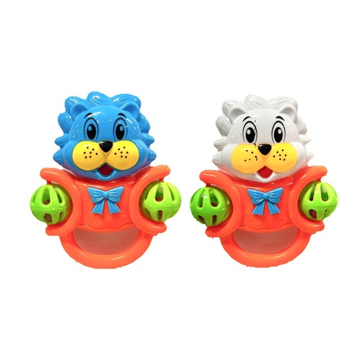 [222-4] Sonajero carita animales 2 bolas mediano  
