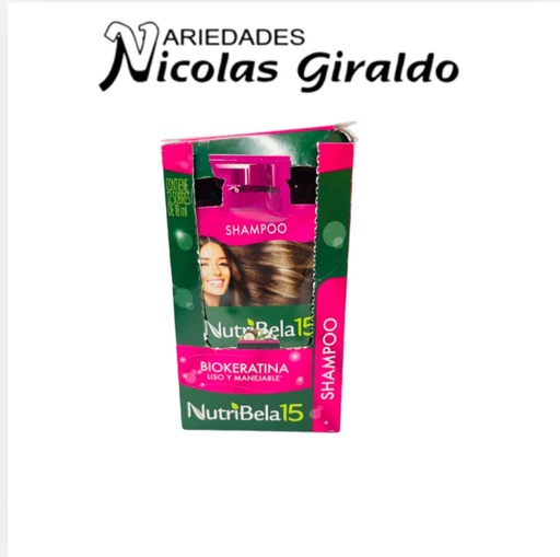 [21500011] Shampoo nutribela biokeratina (fucsia) sobre x12 