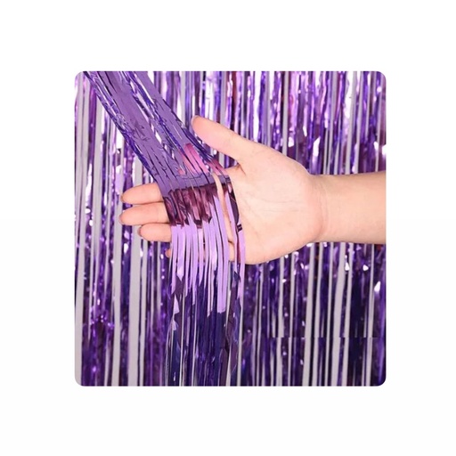 [DF-001] Cortina fiesta brillante 2x1mt lila