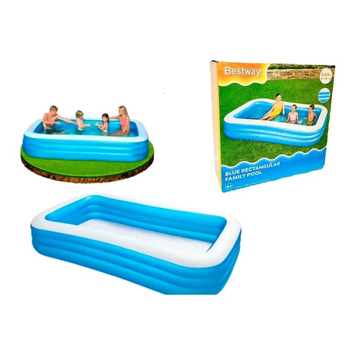 [54009] Piscina inflable rectangular grande 3.05cm x1.83cm x56alt