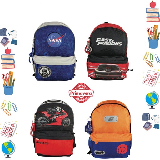 [P4341] Morral primavera personajes tween hombre