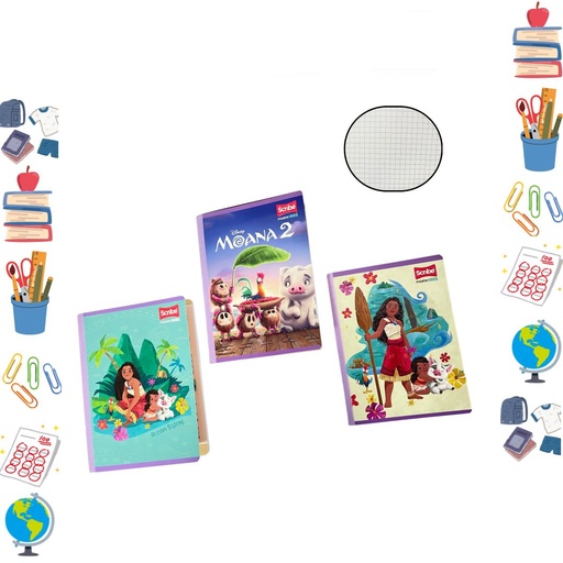 [C30217584] Cuaderno cosido scribe licencia 100H cuadro moana 