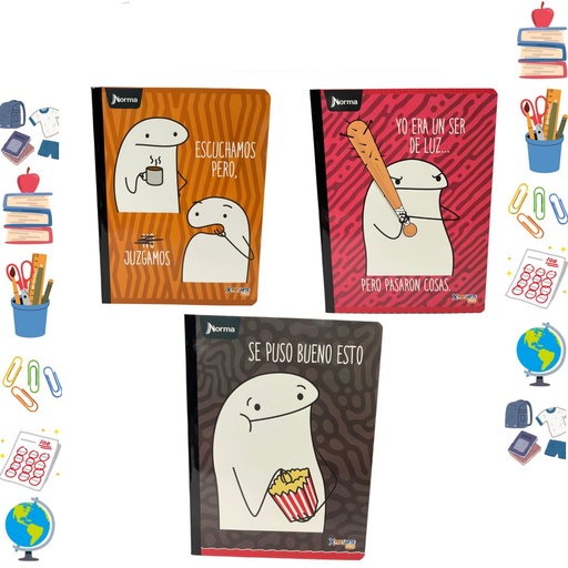 [569303] Cuaderno xpresarte cosido licencia 100H cuadro memes 