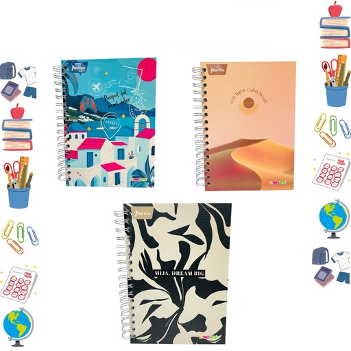 [576150] Cuaderno xpresarte 5 materias dura book pequeño femenino 