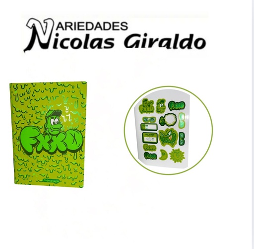 [P4581] Cuaderno cosido primavera pasta dura 100H raya ferxxo 