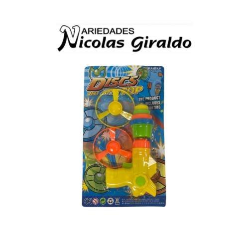[CA3934] Trompo lanzador con discos en carton 