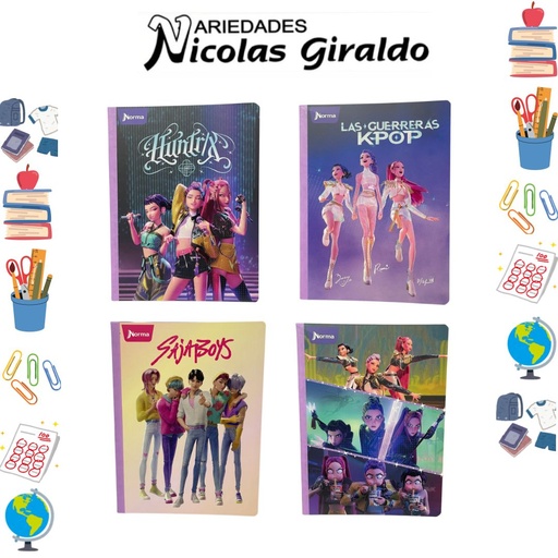 [576797] Cuaderno norma gama media gerreras Kpop 100H cuadro  