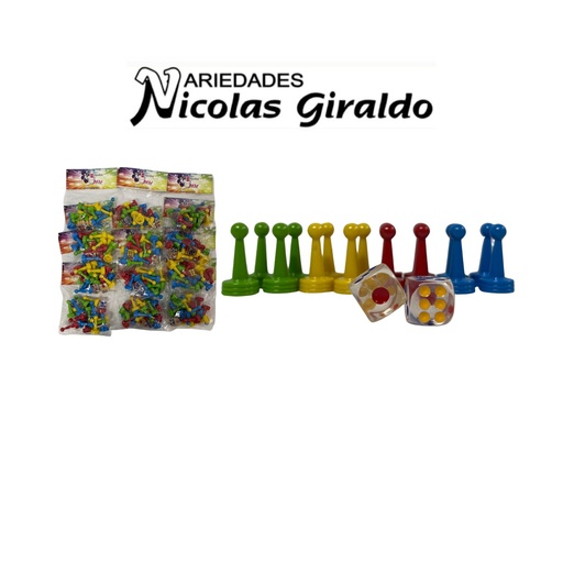 [P0053] Fichas parques de lujo x4 puestos orquidea PQT X12 