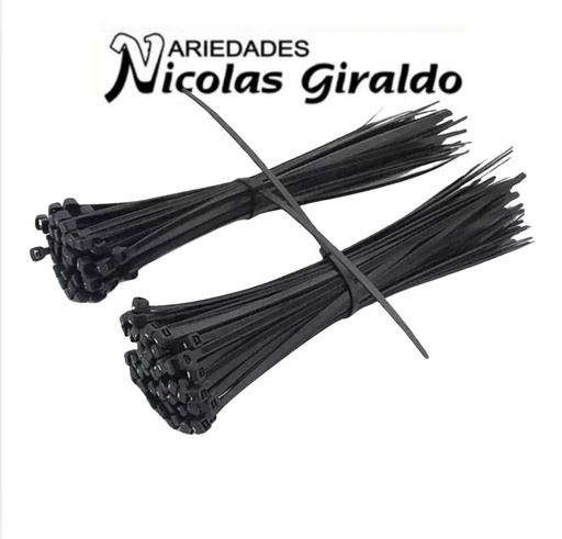 [ET1253] Amarra mediana negra 25cm 