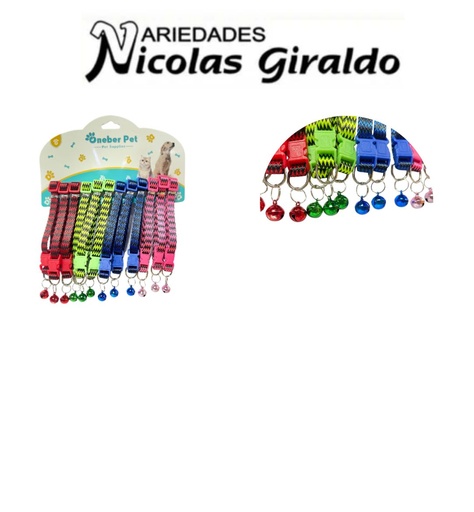 [SE8011] Collar mascota sonajero x12 pequeño  