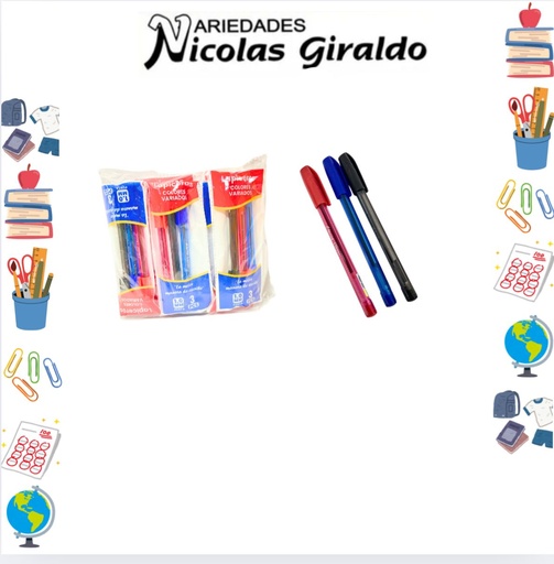 [ET424] Lapicero eterna bolsa x3 PQT X12