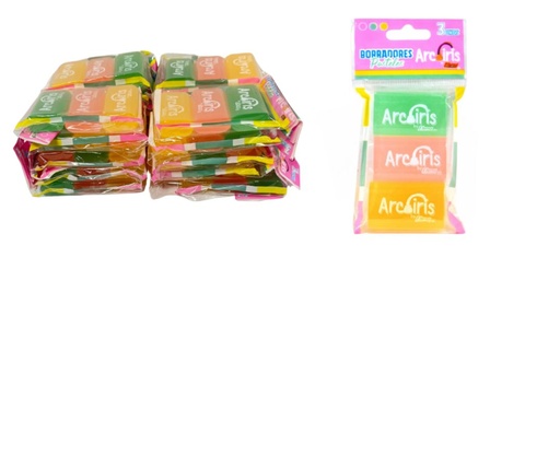 [ETA835] Borrador eterna arcoiris colores x3 PQT X20