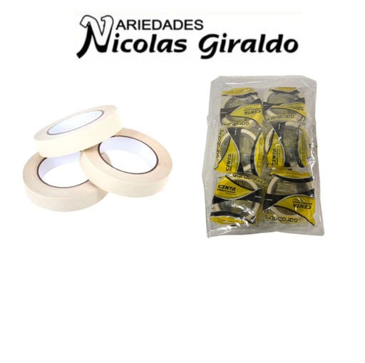 [FL-136] Cinta enmascarar 3/4 " mediana garabato PQT X12