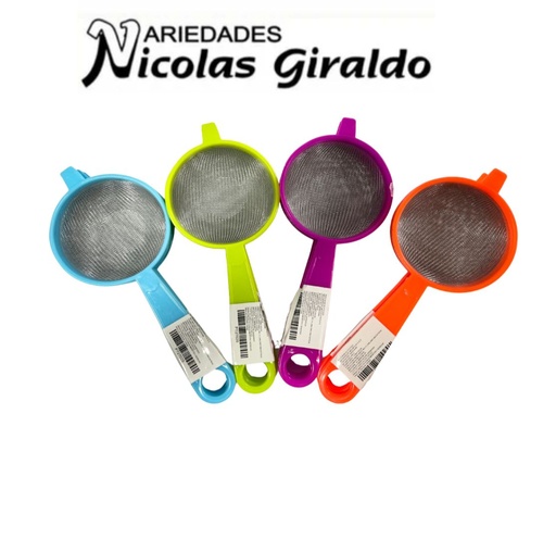 [PT27020] Colador mini fino #8 metal y plastico  